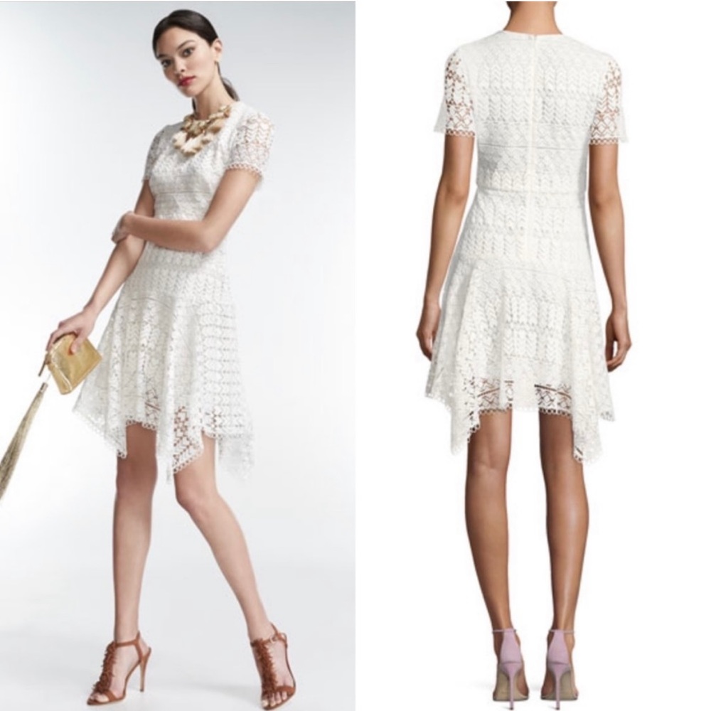 Shoshanna Eyelet White Lace Dress
